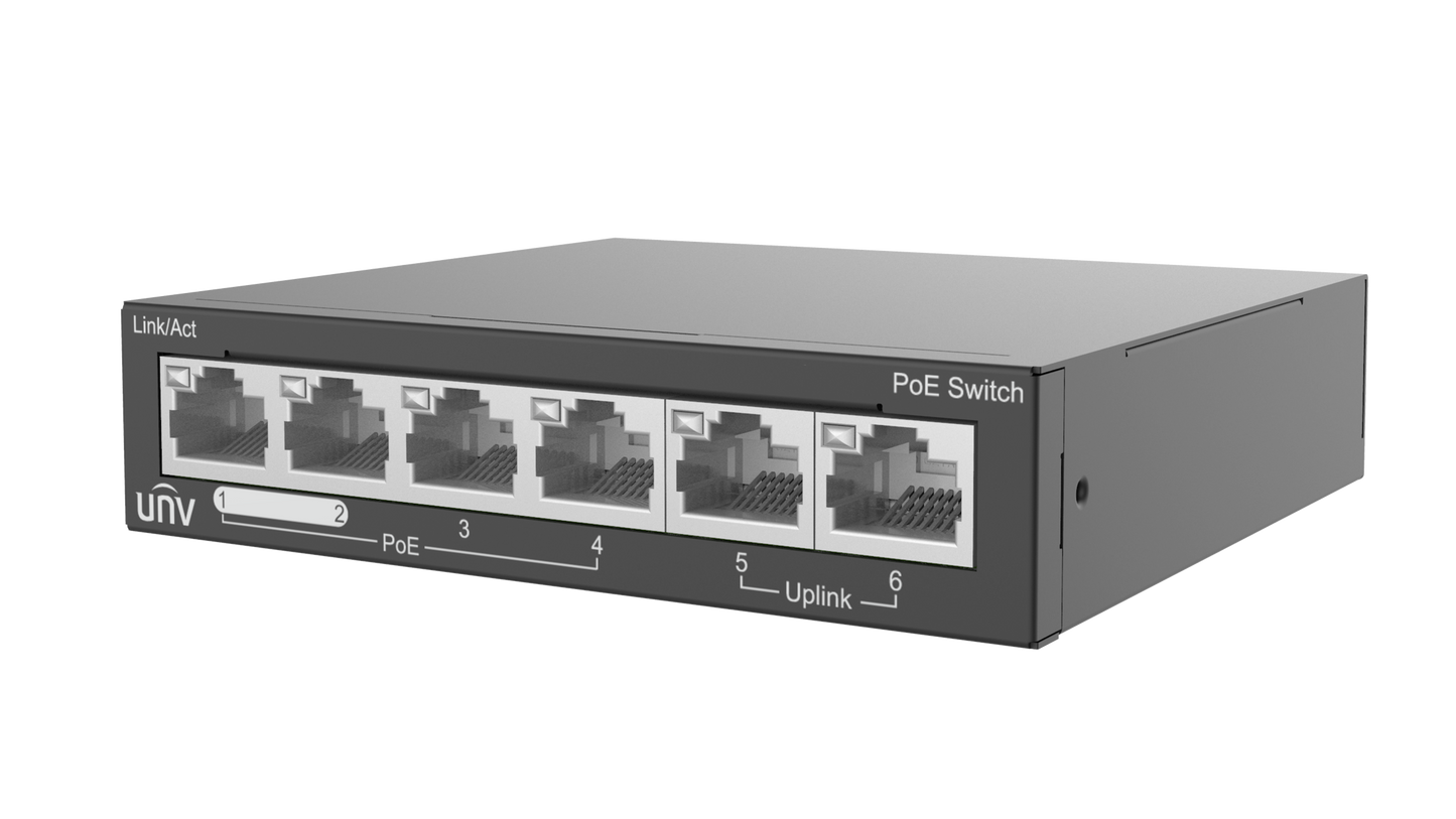 Netbúnaður - Straumgjafi 4+2 Port,  1 Gig
